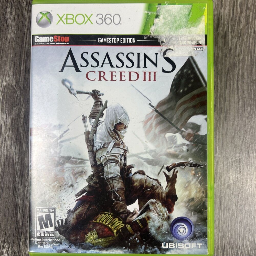 Assassin's Creed 3 GameStop Edition Xbox 360 Tested no booklet